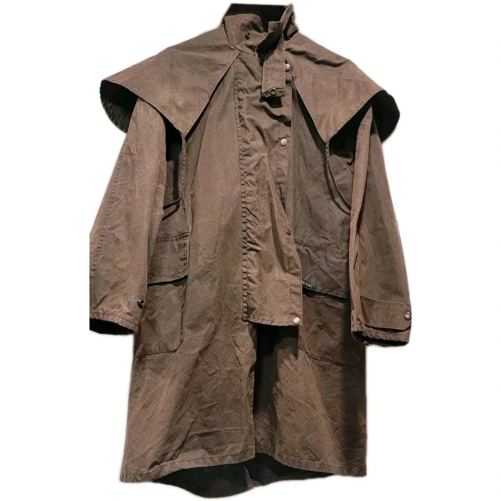 The Australian Coat Company Aussie Riding Jacket Oilskin Canvas Coated Men's Med